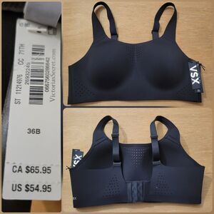 Victoria 's Secret Featherweight Max Sports Bra High Impact 36B Womens Black NWT